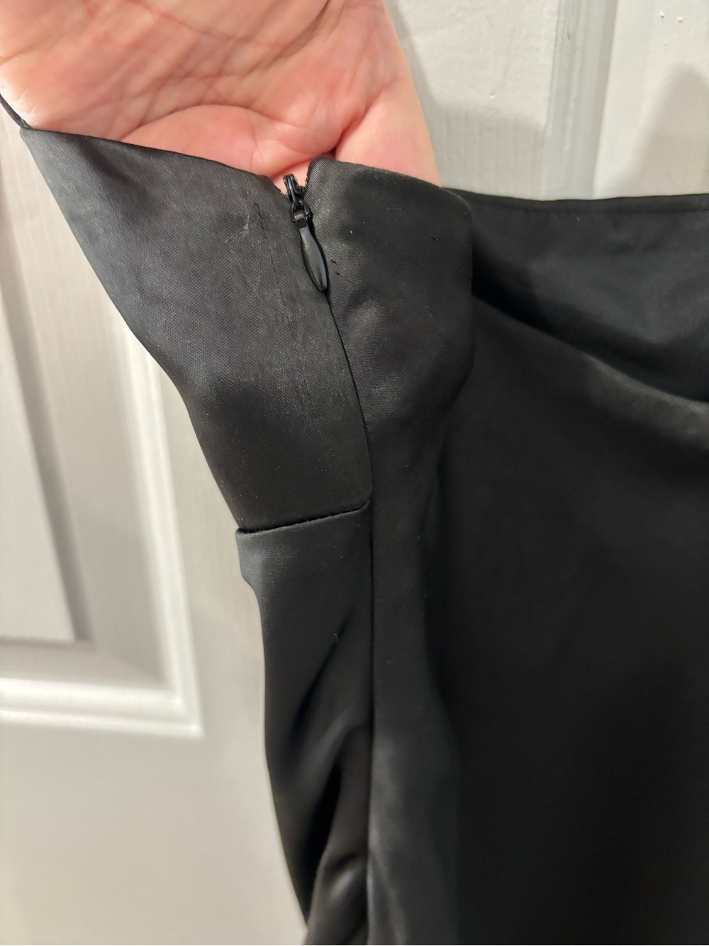 Princess Polly Black Satin Mini Dress with Wide Straps LBD - Picture 5 of 7